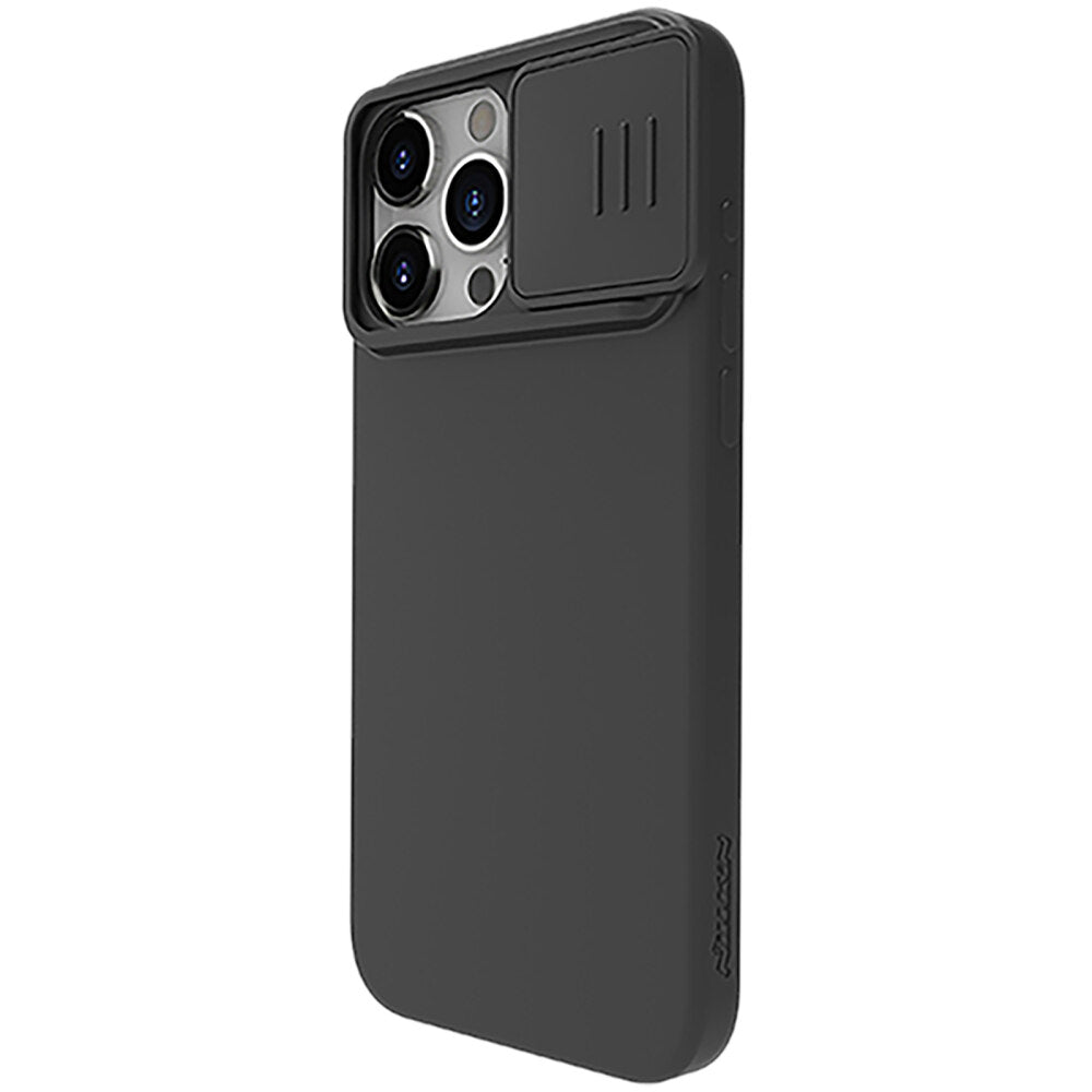 iPhone 15 Pro Case Silicon Shockproof CamShield Case - Black