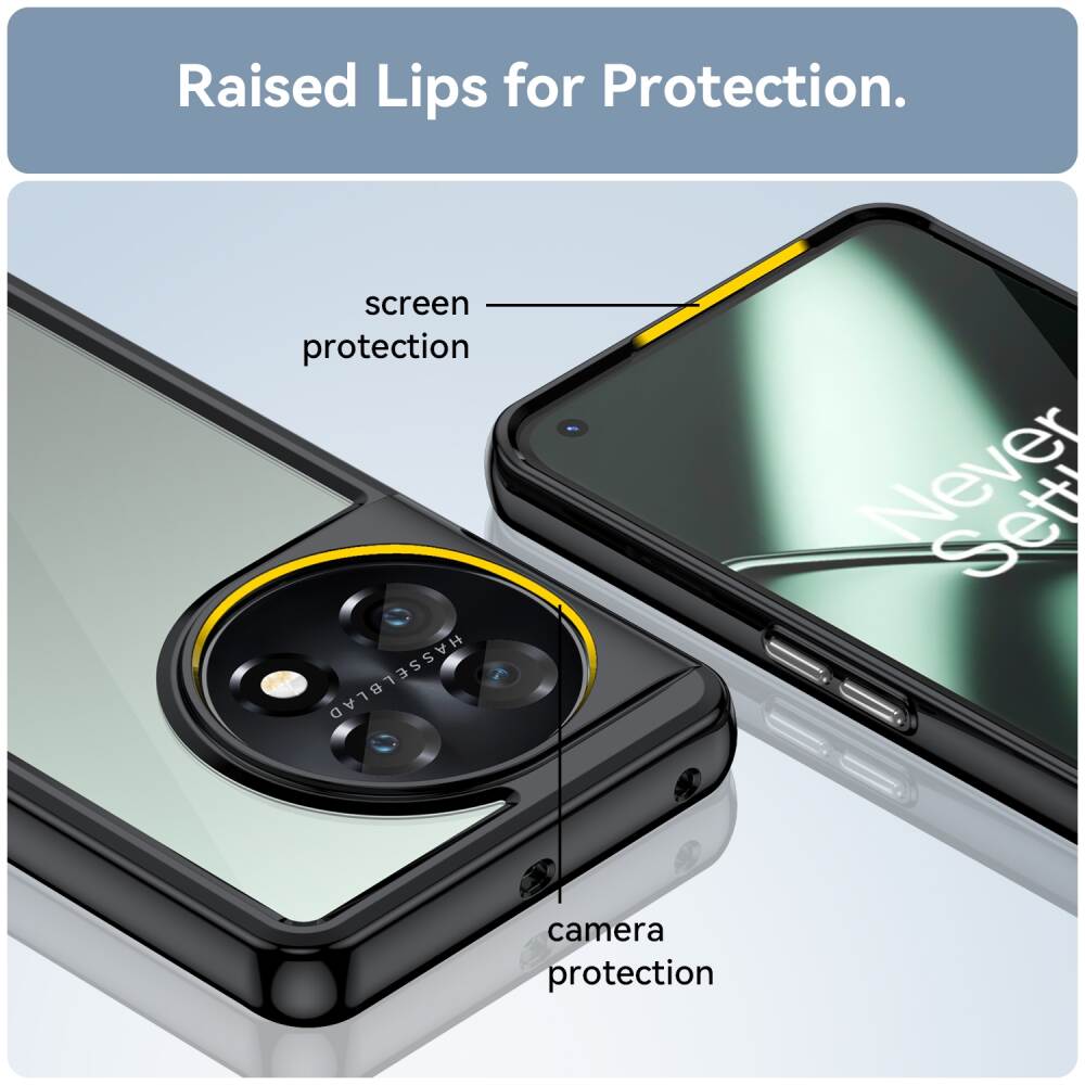 OnePlus 11 Case Colorful Series TPU and Acrylic - Black