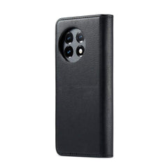 OnePlus 11 Case Crazy Horse Texture Detachable Magnetic PU Leather Black