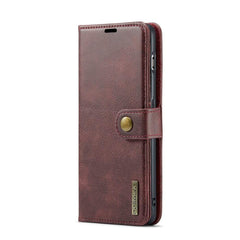 OnePlus 11 Case Crazy Horse Texture Detachable Magnetic PU Leather Deep Burgundy