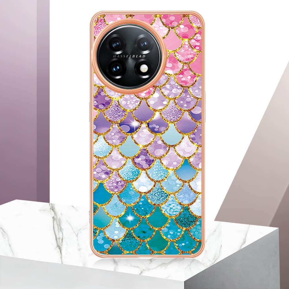 OnePlus 11 Case Electroplating IMD TPU Colorful Scales - Sleek Protection