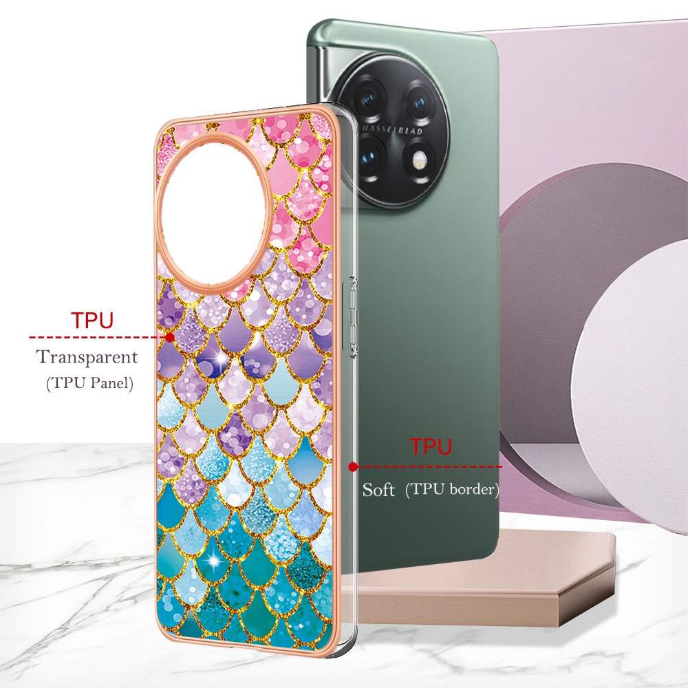 OnePlus 11 Case Electroplating IMD TPU Colorful Scales - Sleek Protection