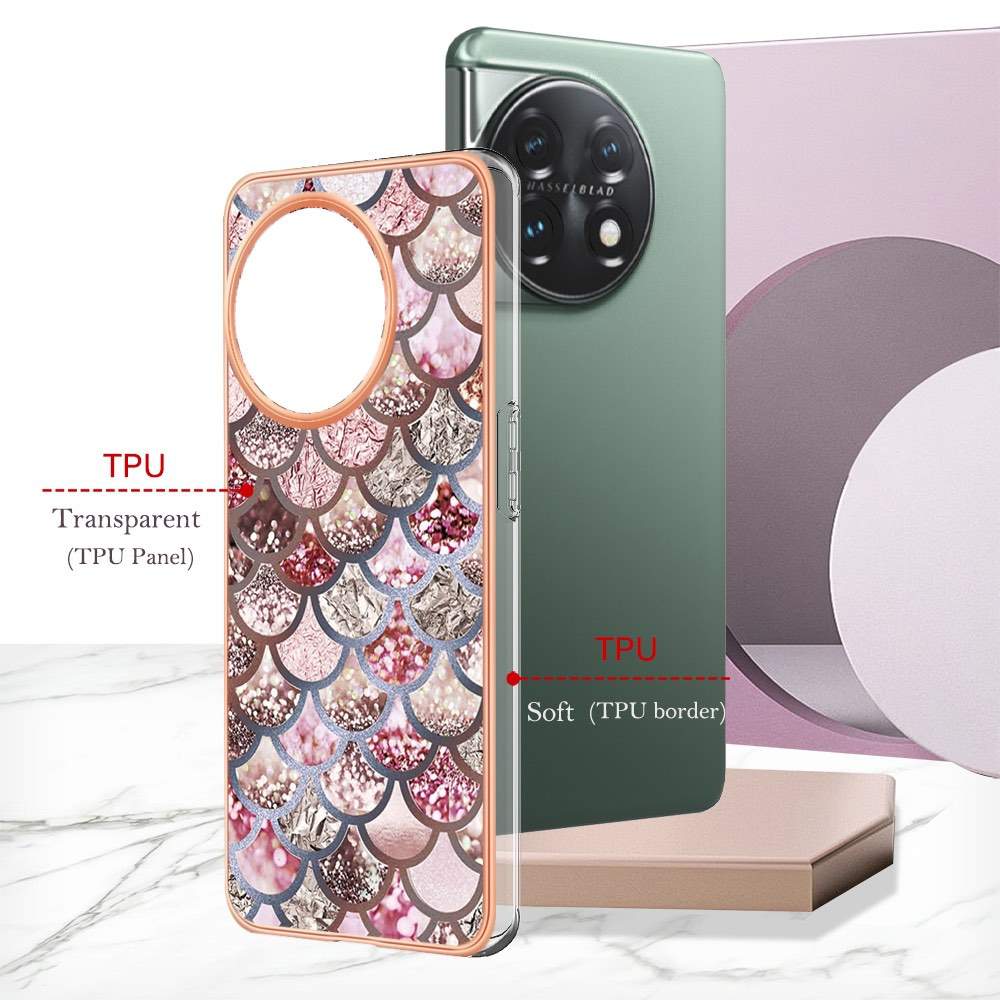 OnePlus 11 Case Electroplating IMD TPU Pink Scales