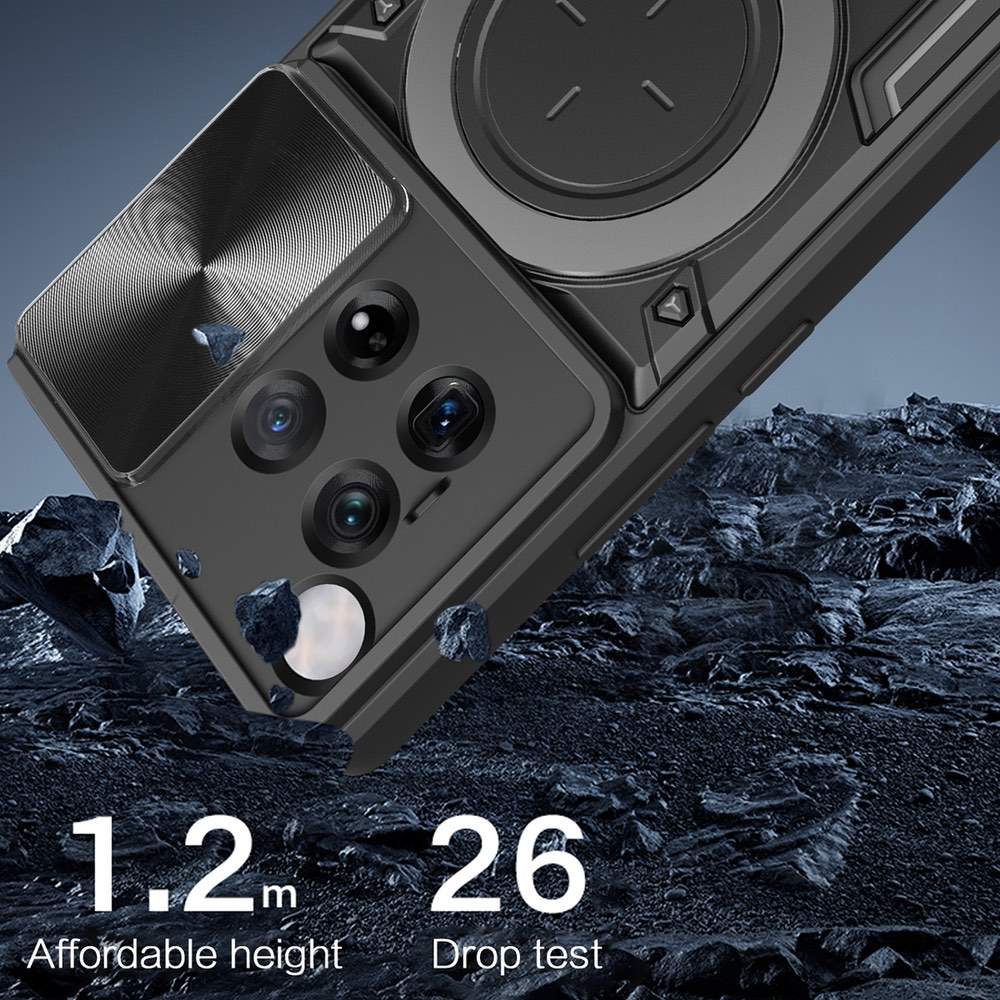 OnePlus 12 5G Case Global Sliding Camshield Magnetic Holder (Black)