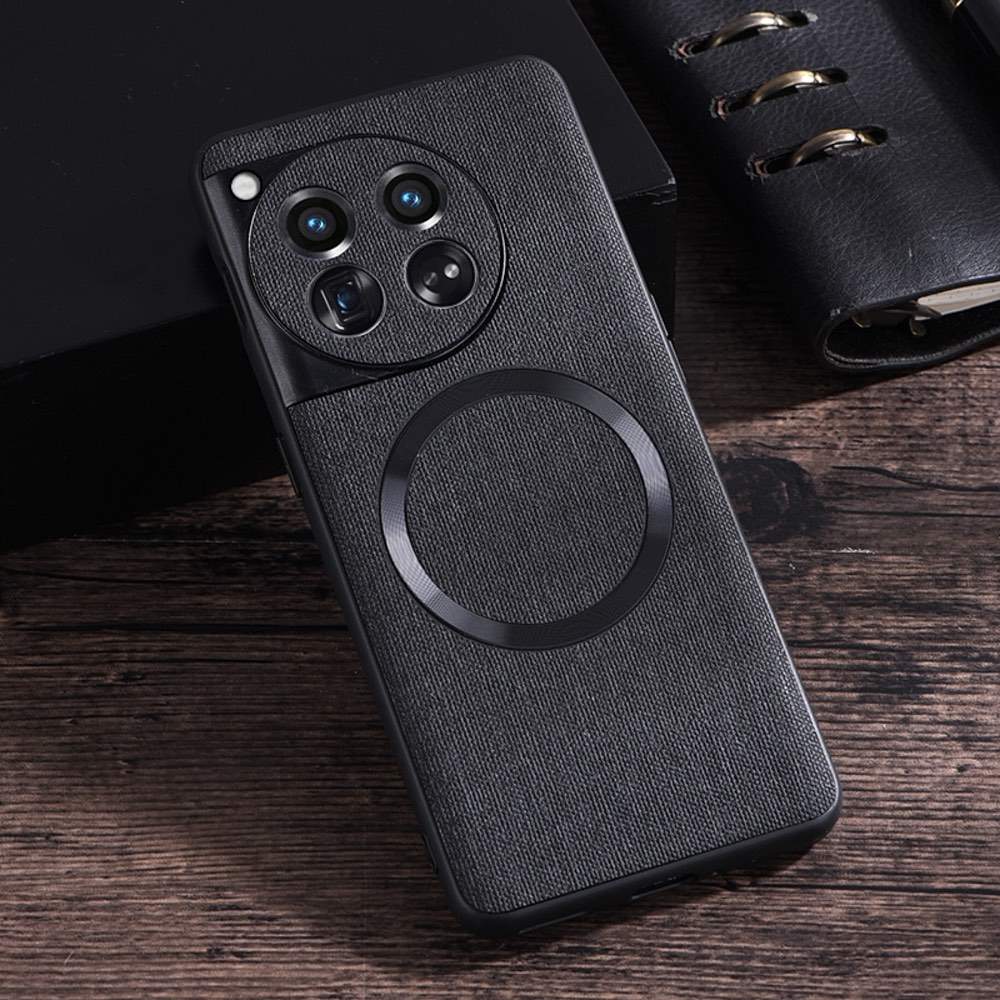 OnePlus 12 Case CD MagSafe Magnetic Cloth Texture (Black)