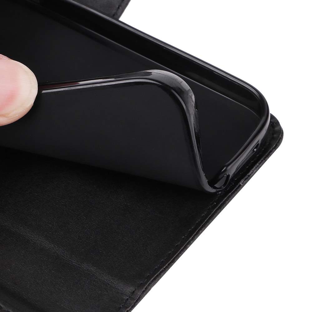 OnePlus 12 Case Classic Calf Texture Flip PU Leather Black