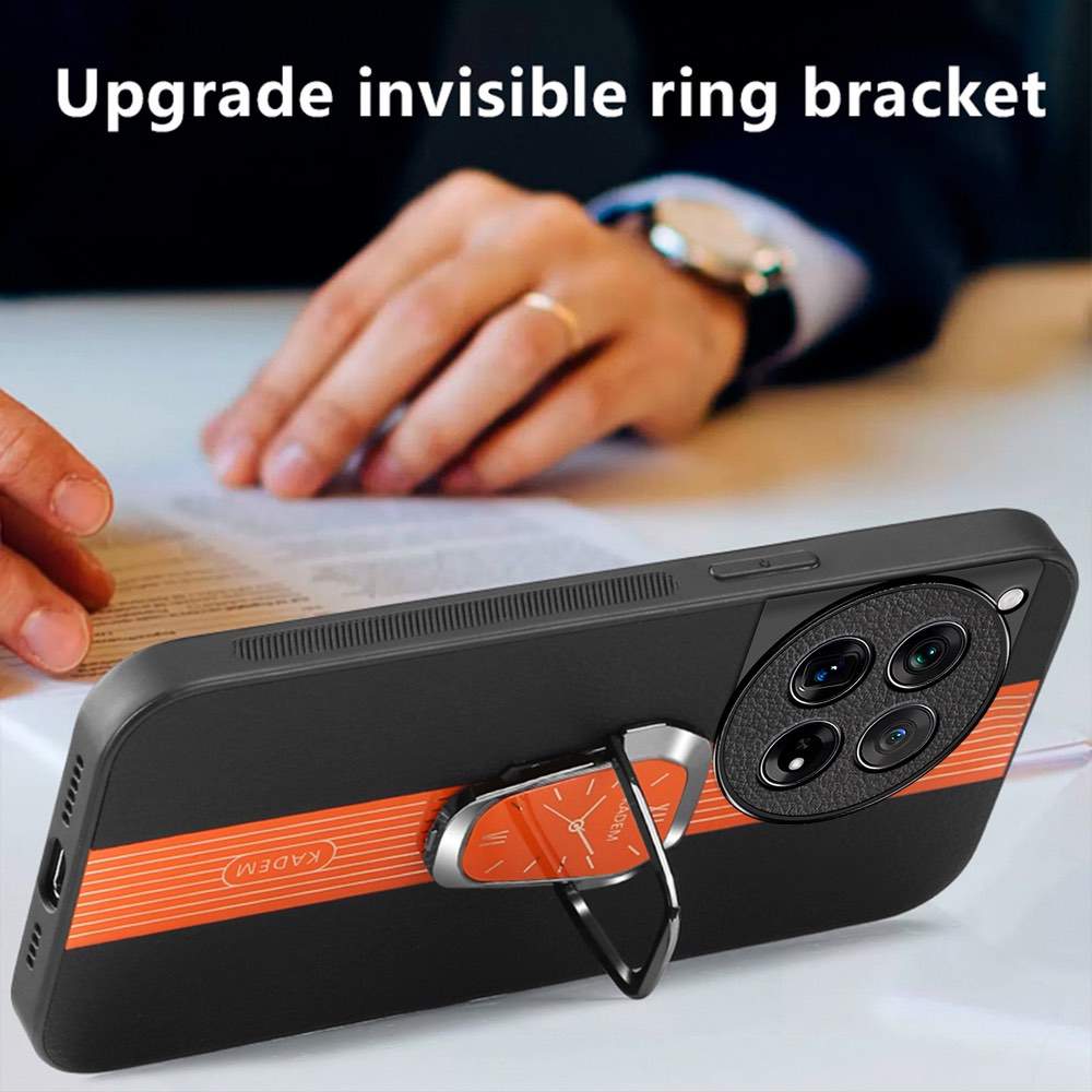 OnePlus 12 Case Magnetic Litchi PU Leather Case Black