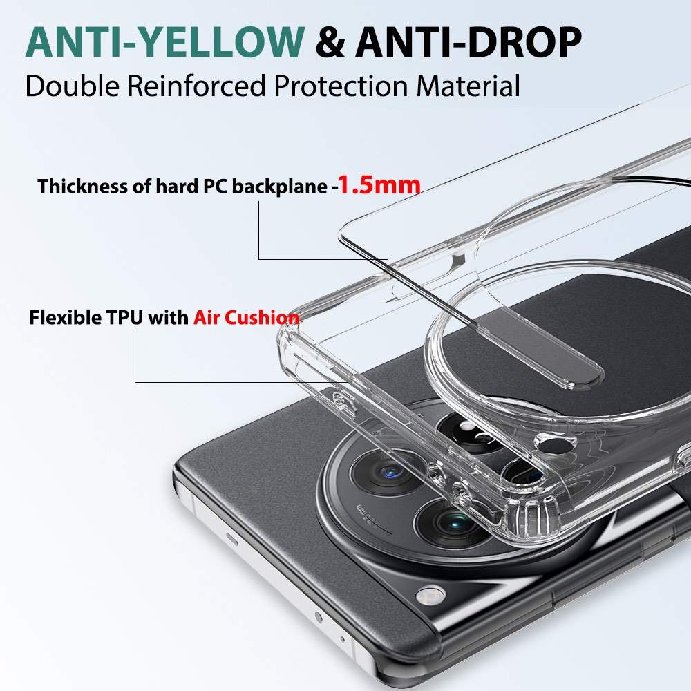 OnePlus 12 Case Ultra-slim design Acrylic TPU Transparent
