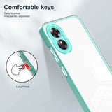 OPPO A17 4G Case Shockproof TPU Color PC Frame - Light Green