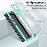 OPPO A17 4G Case Shockproof TPU Color PC Frame - Light Green