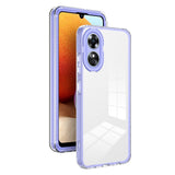 OPPO A17 4G Case Shockproof TPU Color PC Frame - Purple