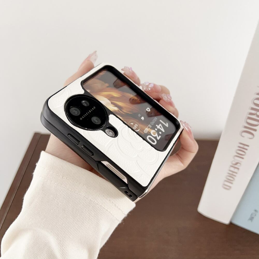 OPPO Find N3 Flip Case Impression Flower Pattern - Pink