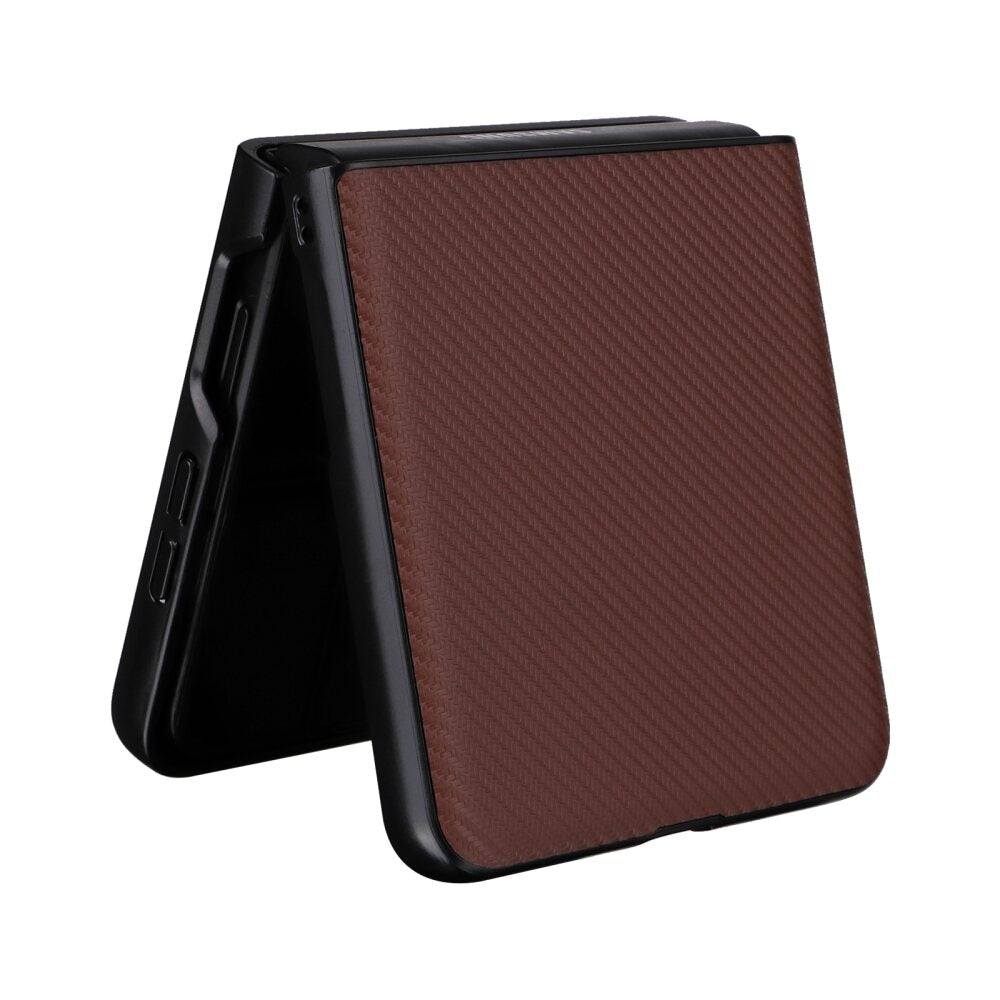 OPPO Find N3 Flip Case With PC and PU Leather - Brown