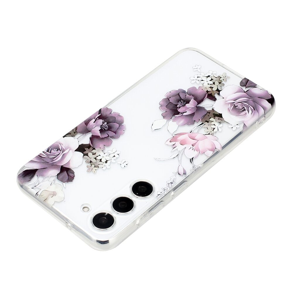 Samsung Galaxy S23 5G Case Peony Pattern Shockproof - White