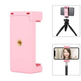 Phone Clamp with 1/4 inch Screw Holes & Cold Shoe Base - Pink