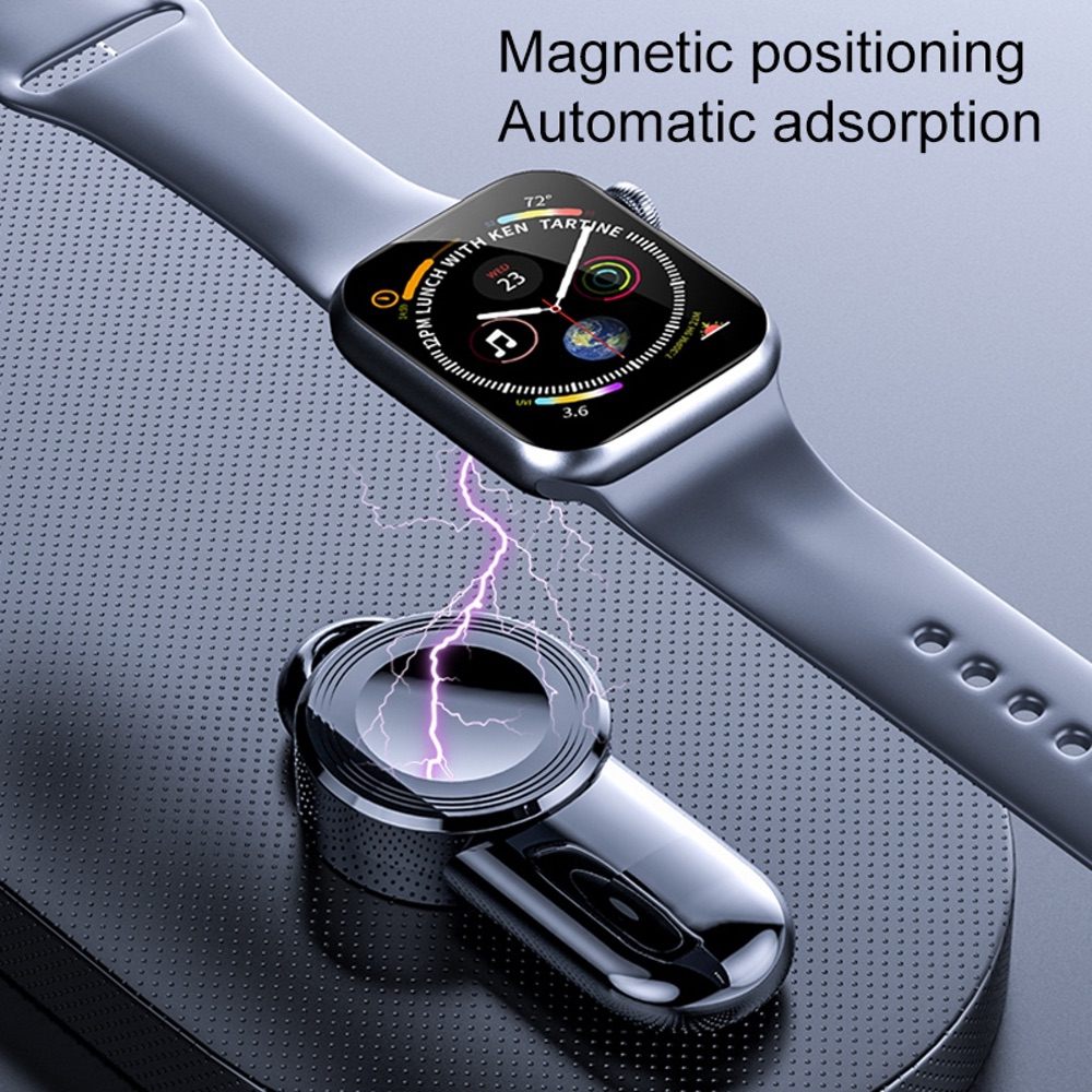 Portable Magnetic Wireless Charger for Apple Watch Series 6 / 5 / SE / 4 / 3 / 2 / 1 (Black)
