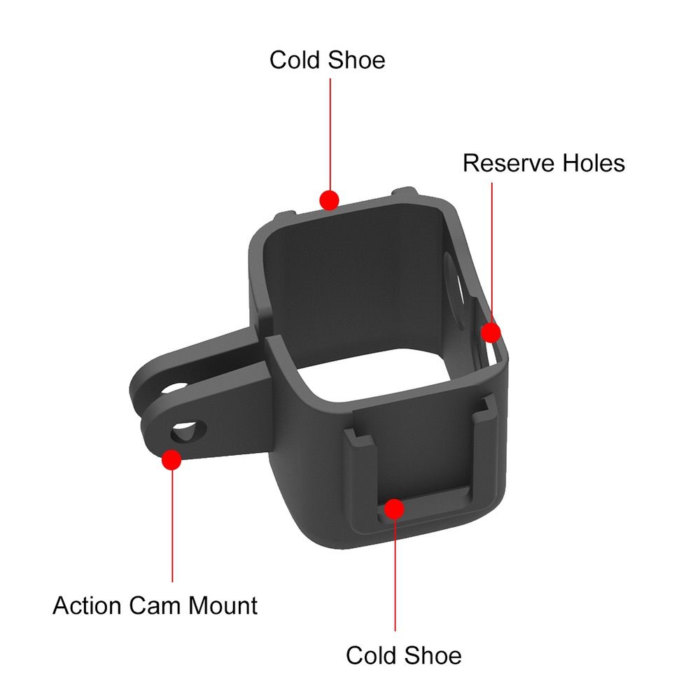 Protection Frame Cage Expansion Adapter Bracket For DJI OSMO Pocket 3 - Black