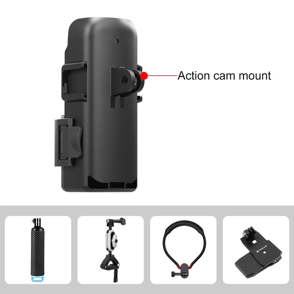 Protection Frame Expansion Adapter Bracket PULUZ For DJI OSMO Pocket 3 - Black