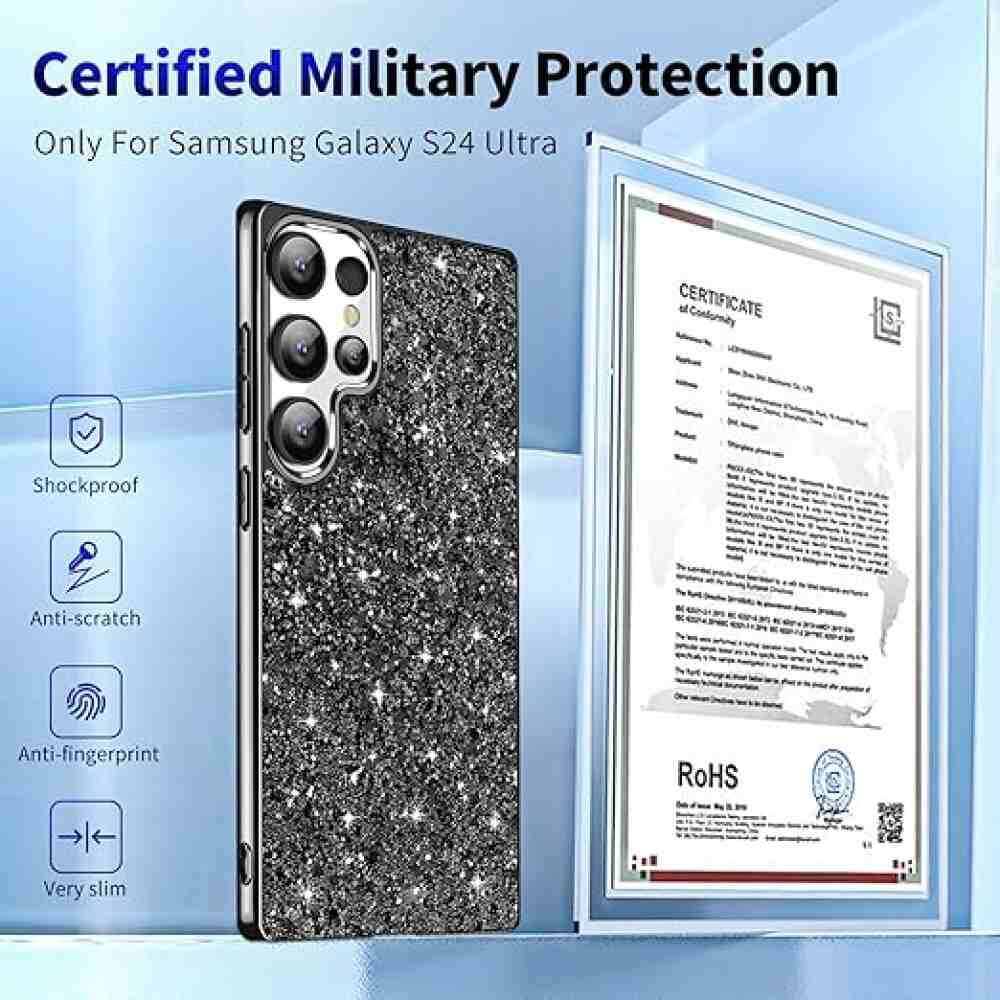 Samsung Galaxy S24 Ultra 5G Case Protective Glitter - Black