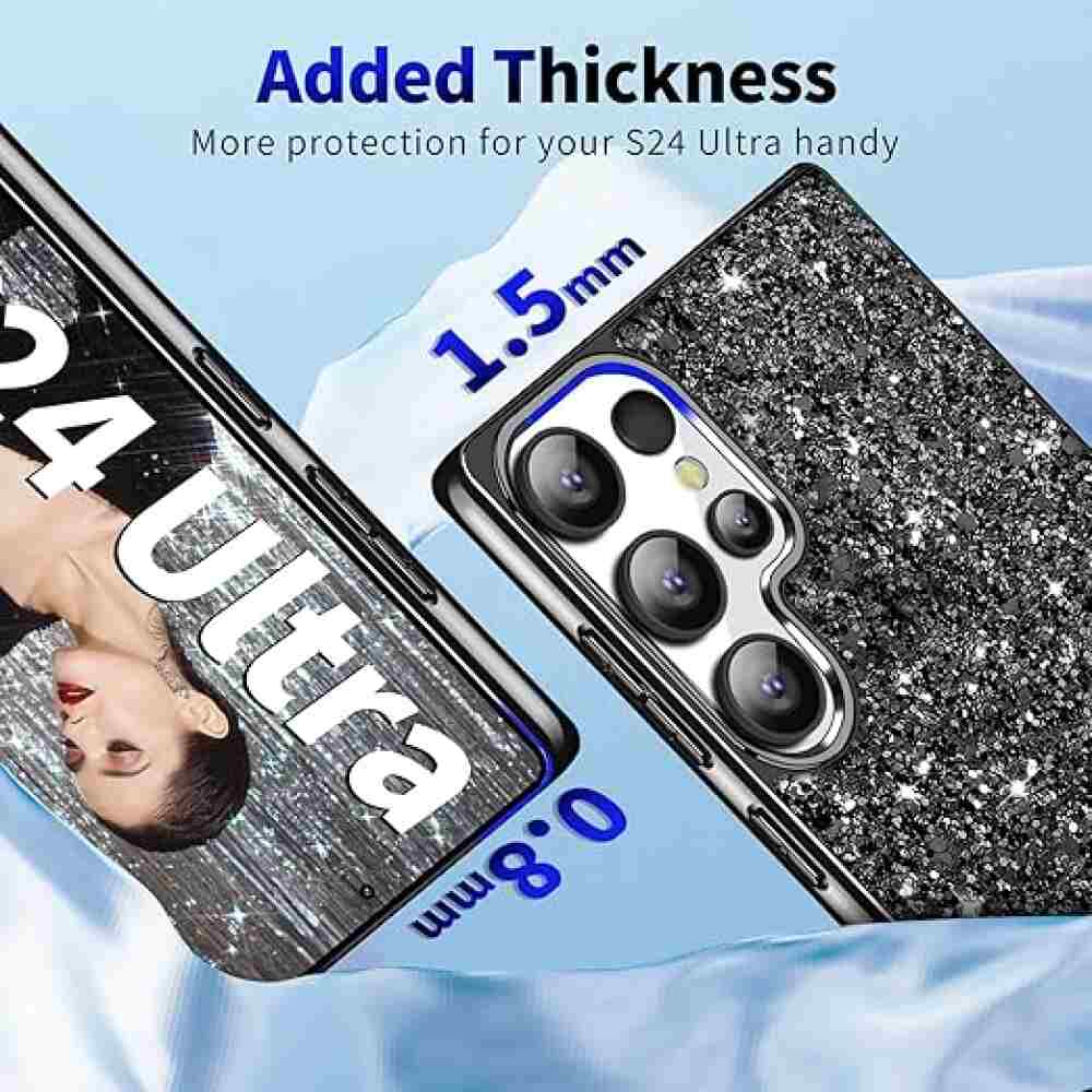 Samsung Galaxy S24 Ultra 5G Case Protective Glitter - Black