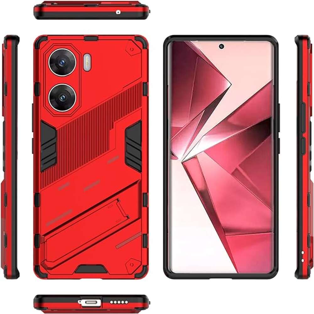 Vivo V29e Case Protective Invisible Holder TPU and PC - Red