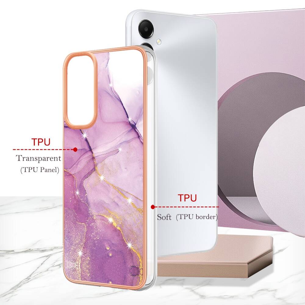 Samsung Galaxy A05s Case Protective Marble IMD - Purple