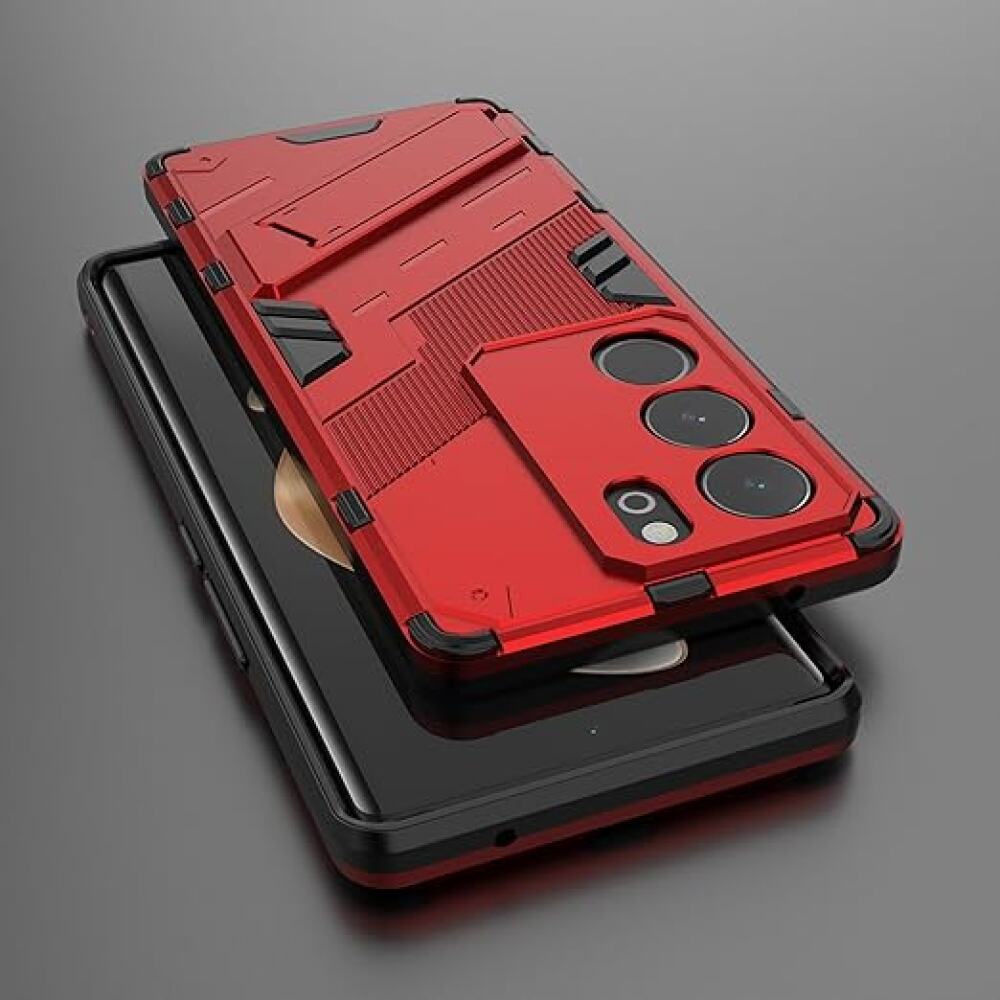 Vivo V29 Case Protective Shockproof TPU and PC - Red