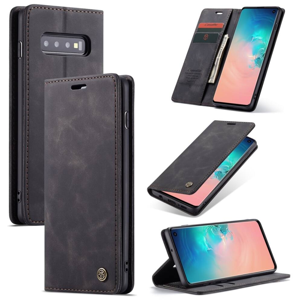 Samsung Galaxy S10 Case Shockproof Wallet - Black