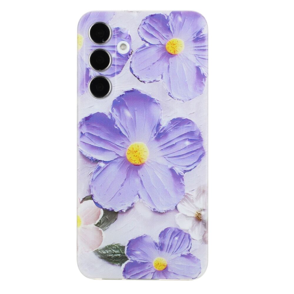 Samsung Galaxy A05s Case Protective Flowers Pattern TPU - Purple