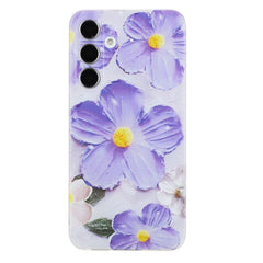 Samsung Galaxy A05s Case Protective Flowers Pattern TPU - Purple