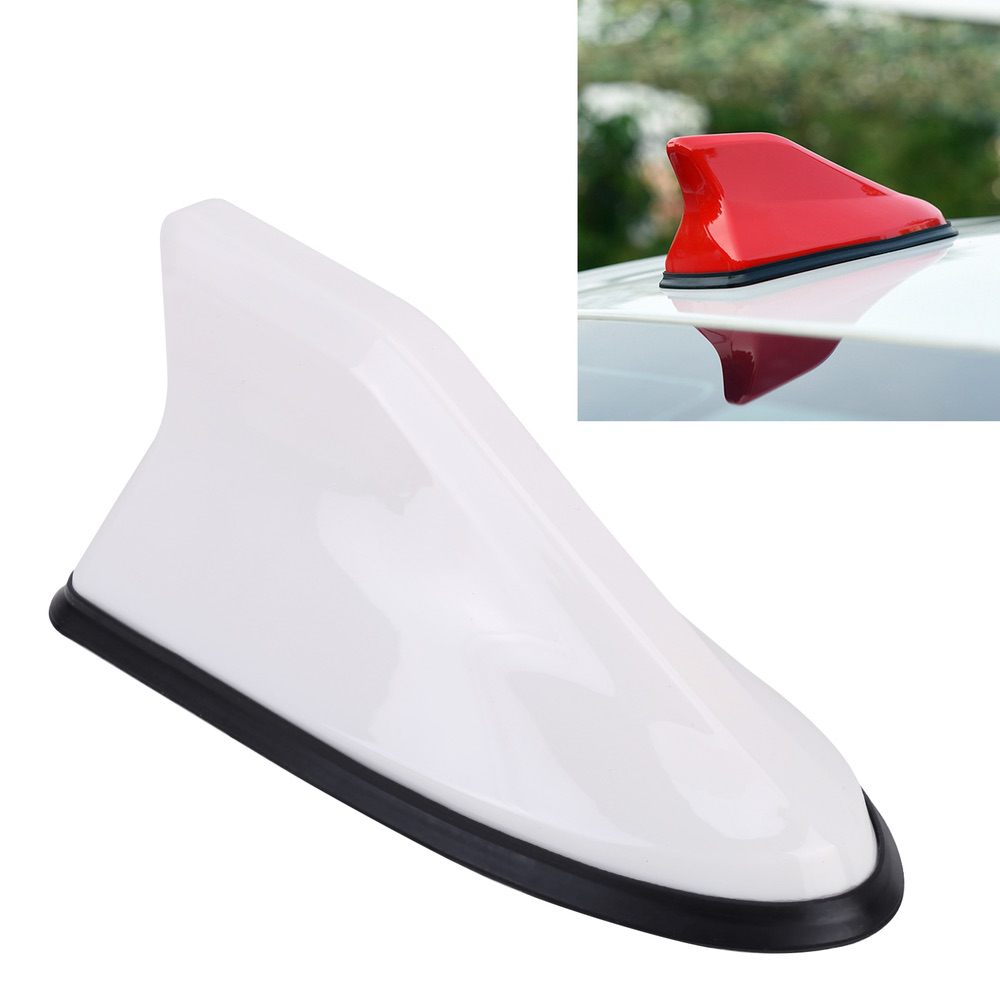 Car Radio Antenna Aerial Universal Shark Fin - White