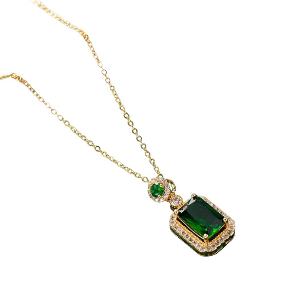 Rectangular Crystal Jewellery Set - Gold Plated Stainless Steel