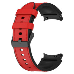 Red Silicone & PU leather Buckle Strap for Galaxy Watch6