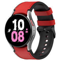 Red Silicone & PU leather Buckle Strap for Galaxy Watch6