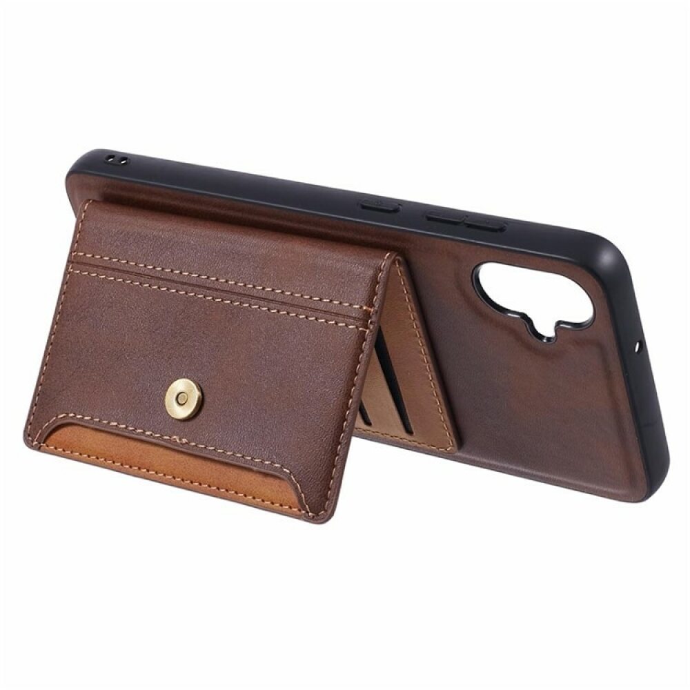 Samsung Galaxy A05 Case Made With Calfskin PU Leather and TPU - Brown