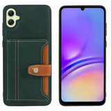 Samsung Galaxy A05 Case Made With Calfskin PU Leather and TPU - Green