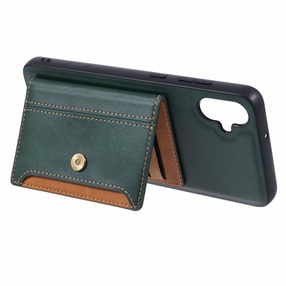 Samsung Galaxy A05 Case Made With Calfskin PU Leather and TPU - Green