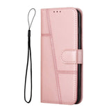 Samsung Galaxy A05 Case Stitching Calf Texture PU Leather - Pink