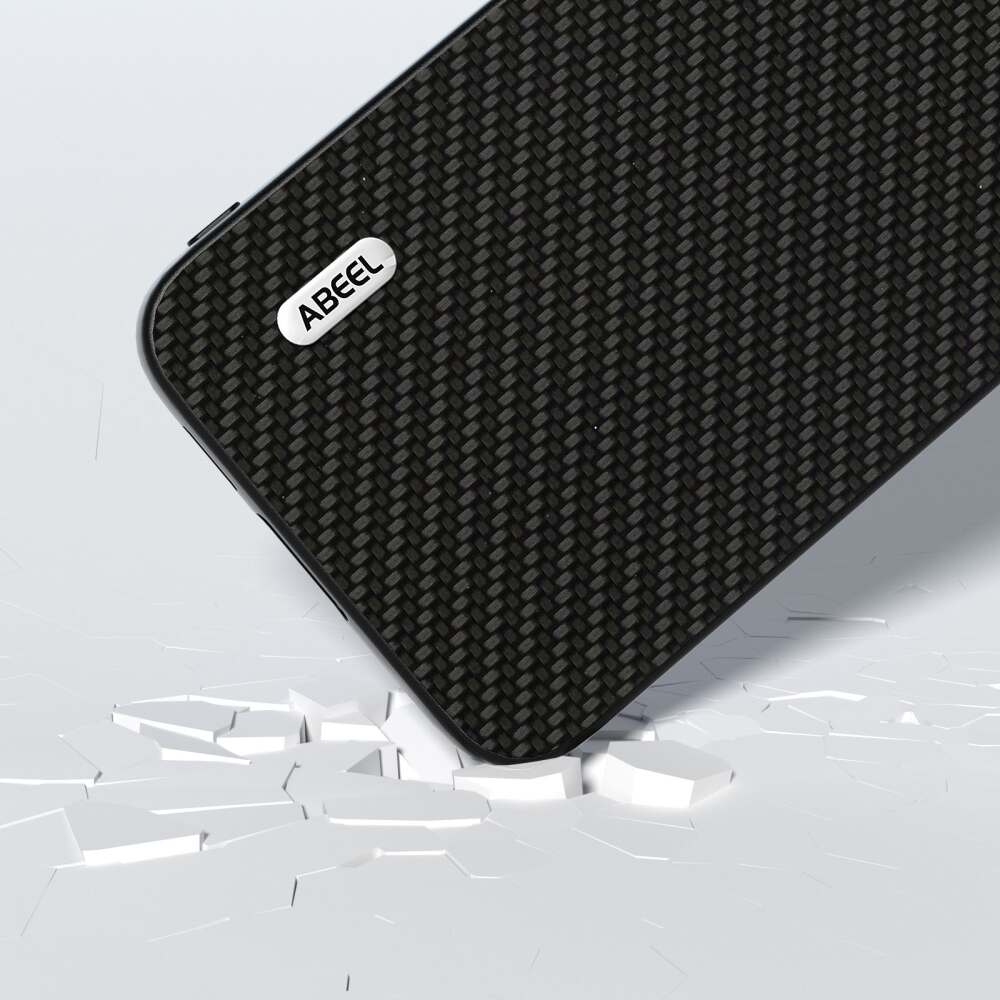 Samsung Galaxy A05 Case With ABEEL Carbon Fiber Texture Protective - Black