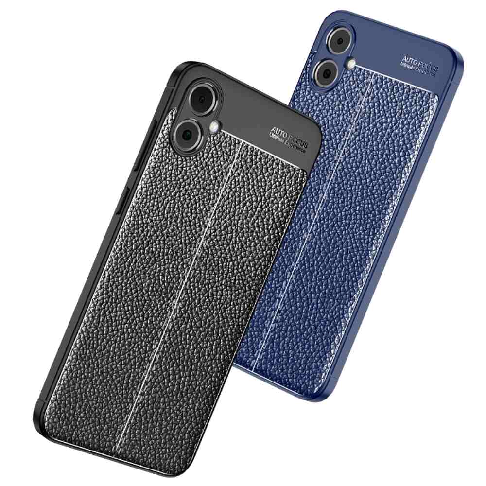 Samsung Galaxy A05 Case With Litchi Texture Shockproof TPU - Black
