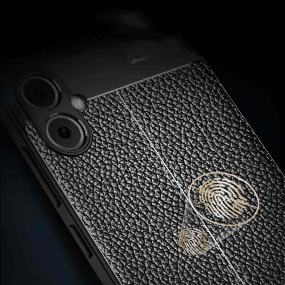 Samsung Galaxy A05 Case With Litchi Texture Shockproof TPU - Black