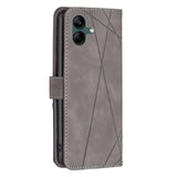 Samsung Galaxy A05 Case With Rhombus Texture PU Leather - Grey