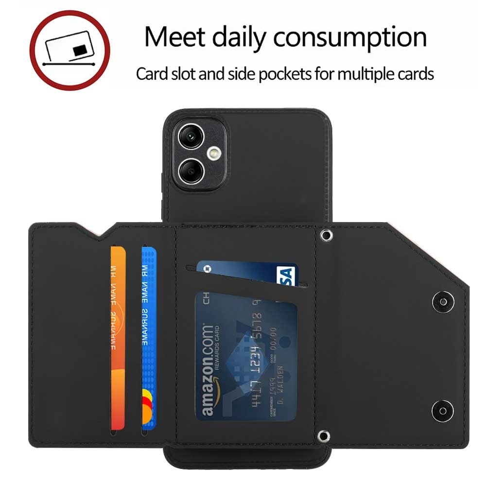 Samsung Galaxy A05 Case With Skin Feel PU Leather - Black