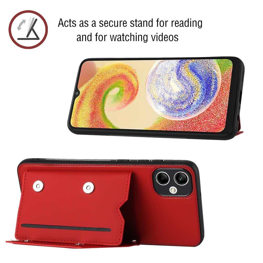 Samsung Galaxy A05 Case With Skin Feel PU Leather - Red