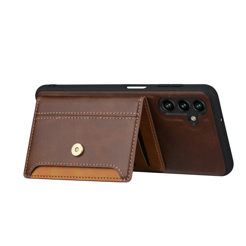 Samsung Galaxy A05s Case Made With Calfskin PU Leather and TPU - Brown