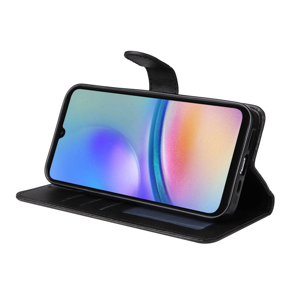 Samsung Galaxy A05s Case Classic Calf Texture PU Leather - Black