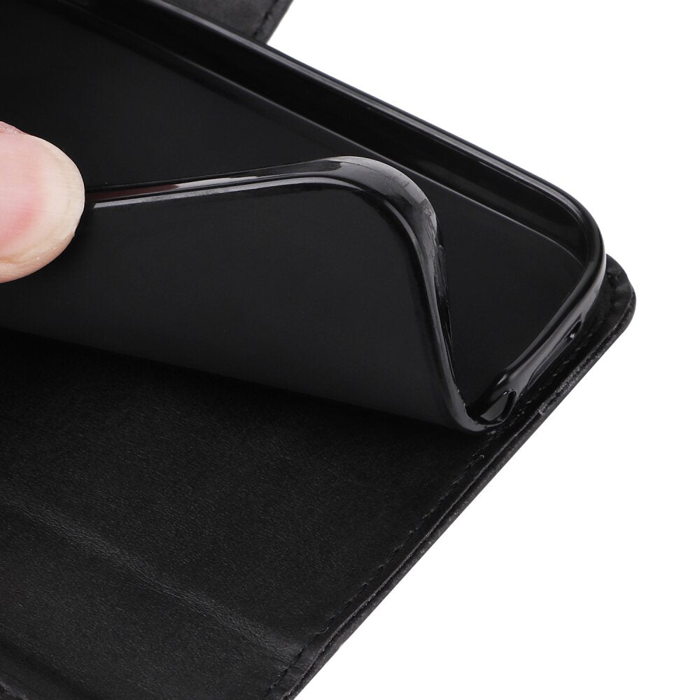 Samsung Galaxy A05s Case Classic Calf Texture PU Leather - Black
