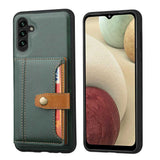 Samsung Galaxy A05s Case With Calfskin PU Leather and TPU - Green