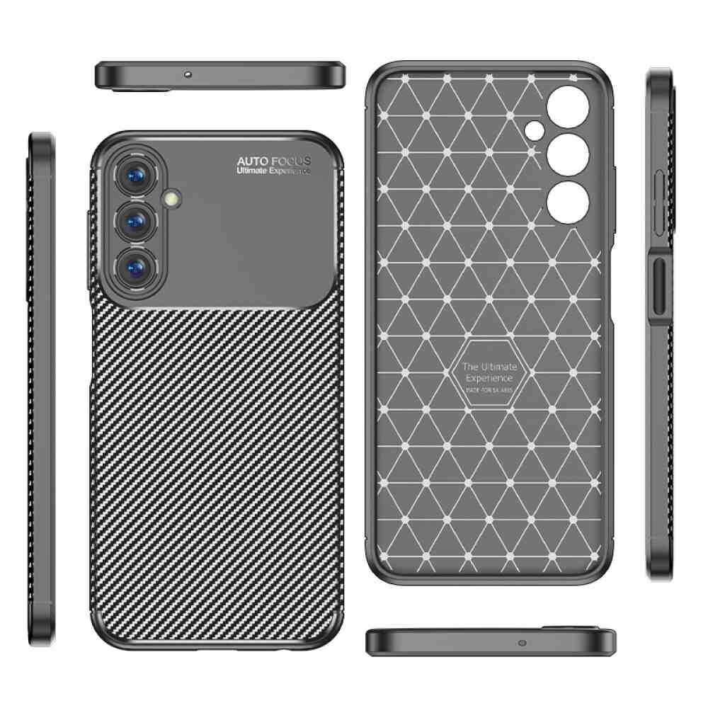 Samsung Galaxy A05s Case With Carbon Fiber Texture TPU - Black