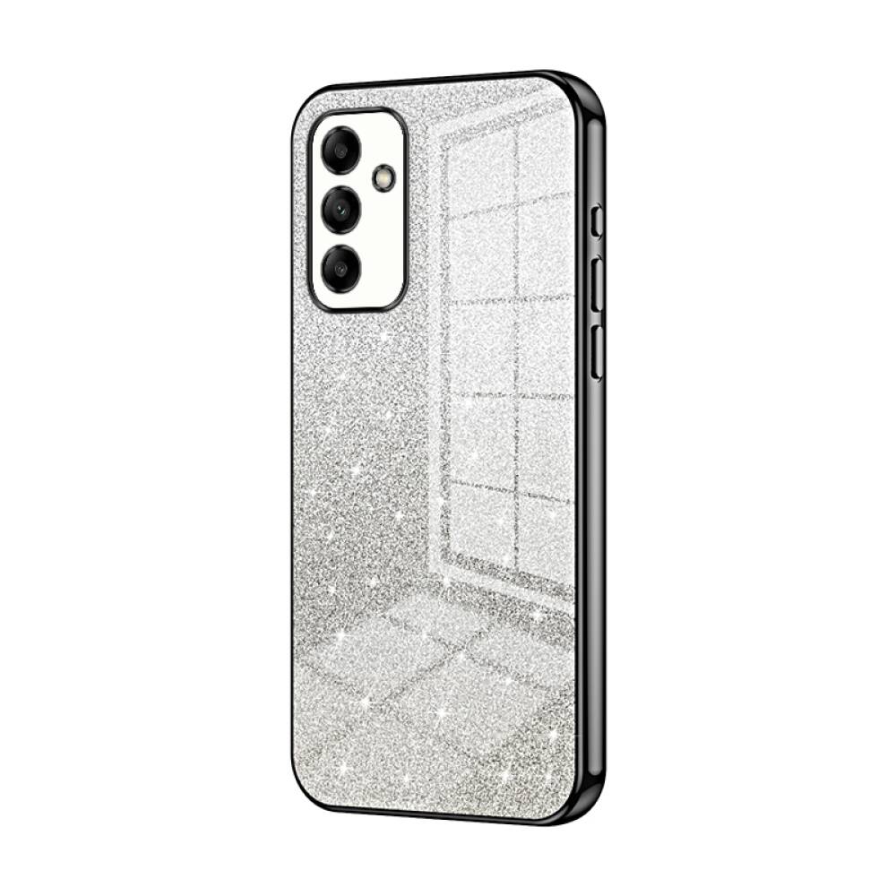 Samsung Galaxy A05s Case With Glitter Powder Shockproof - Black